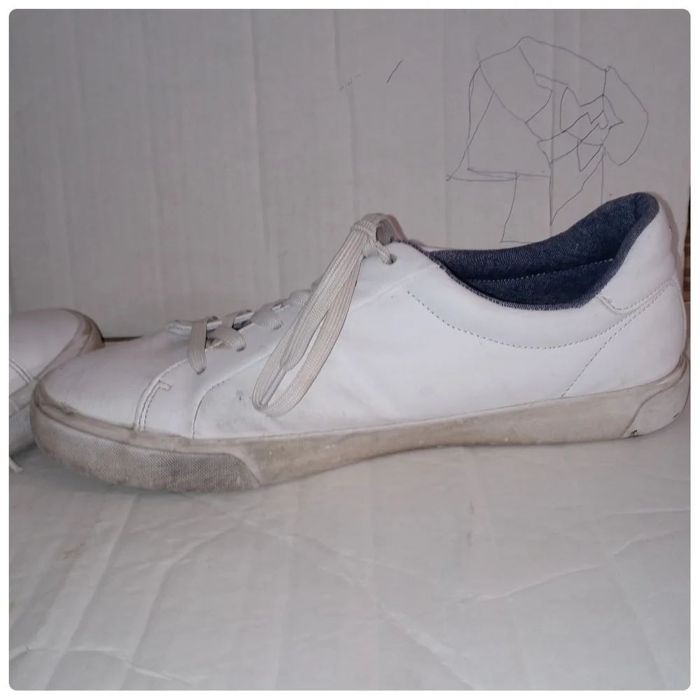 Tommy Hilfiger Men's Ref Low-Top White Sneakers Size 12●